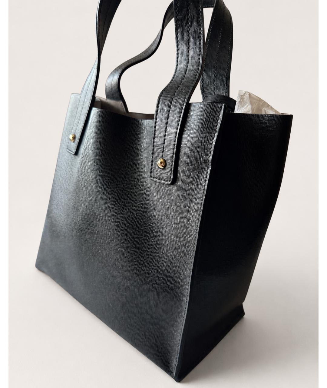 FURLA Черная сумка с короткими ручками из искусственной кожи, фото 3