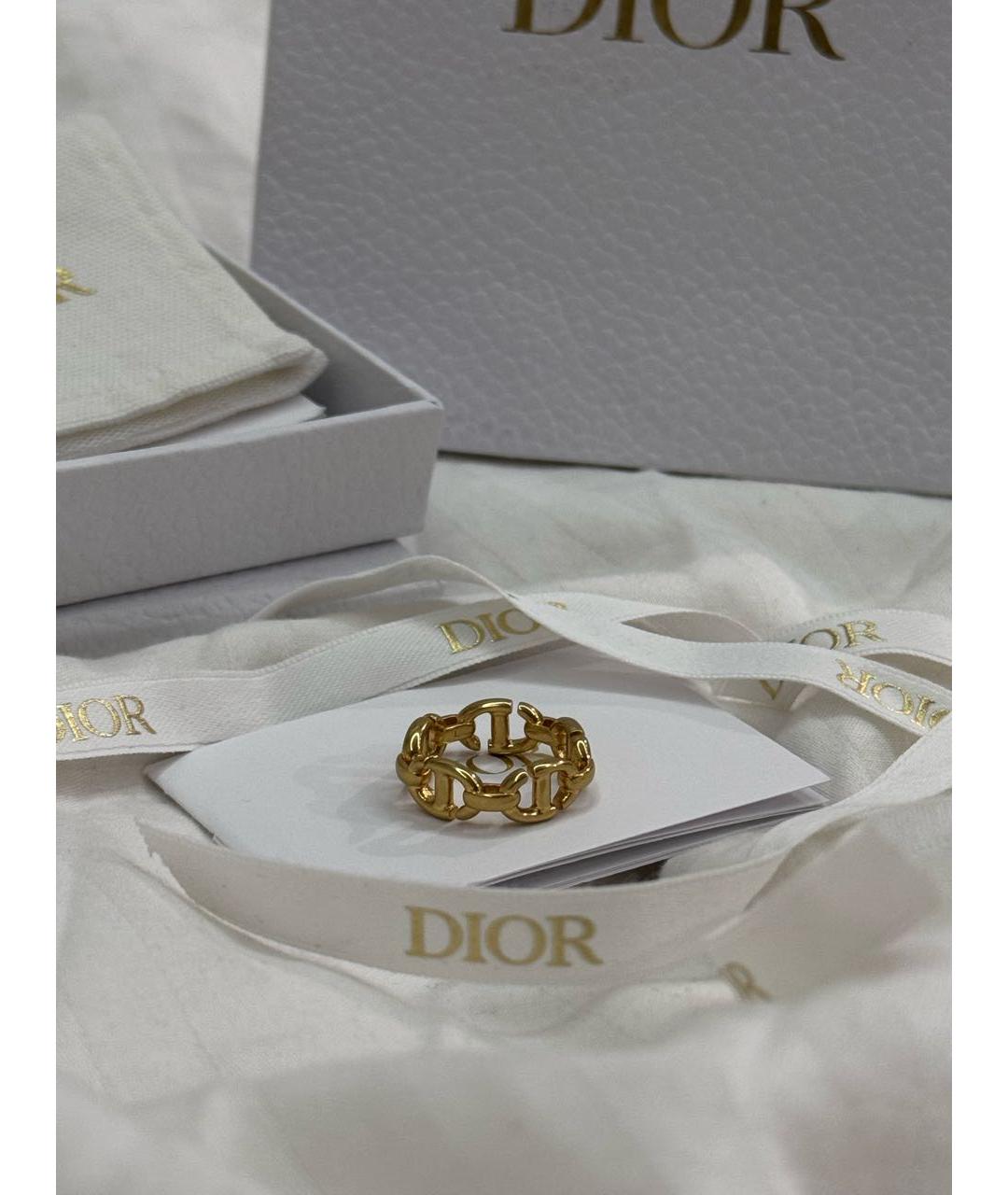 CHRISTIAN DIOR Золотое металлическое кольцо, фото 3