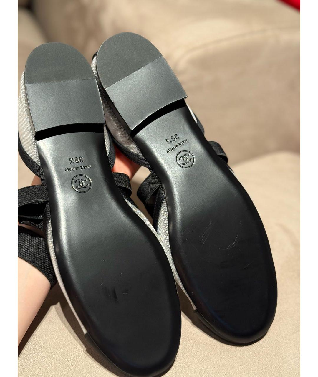 CHANEL Белые кожаные балетки, фото 4