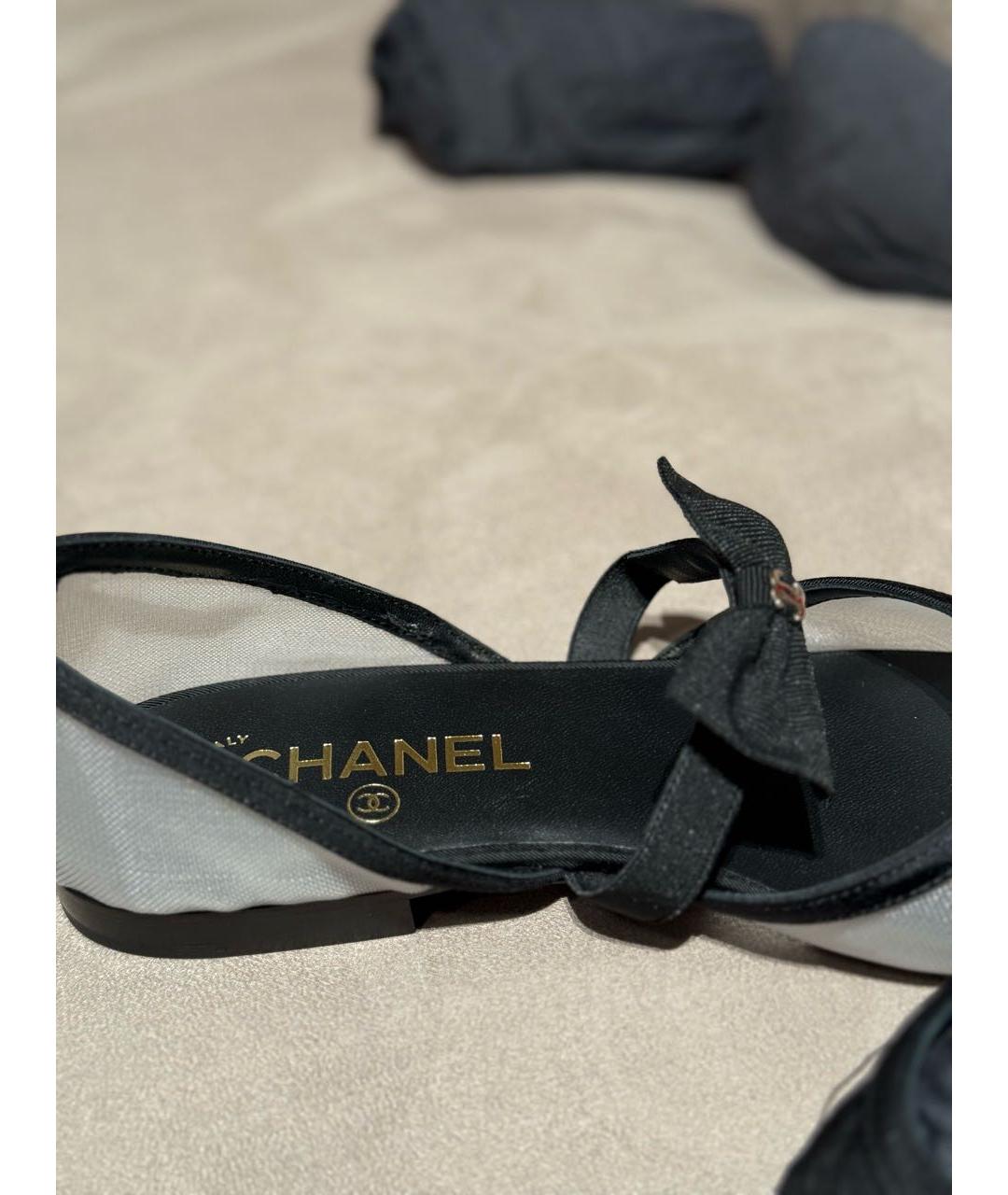 CHANEL Белые синтетические балетки, фото 5