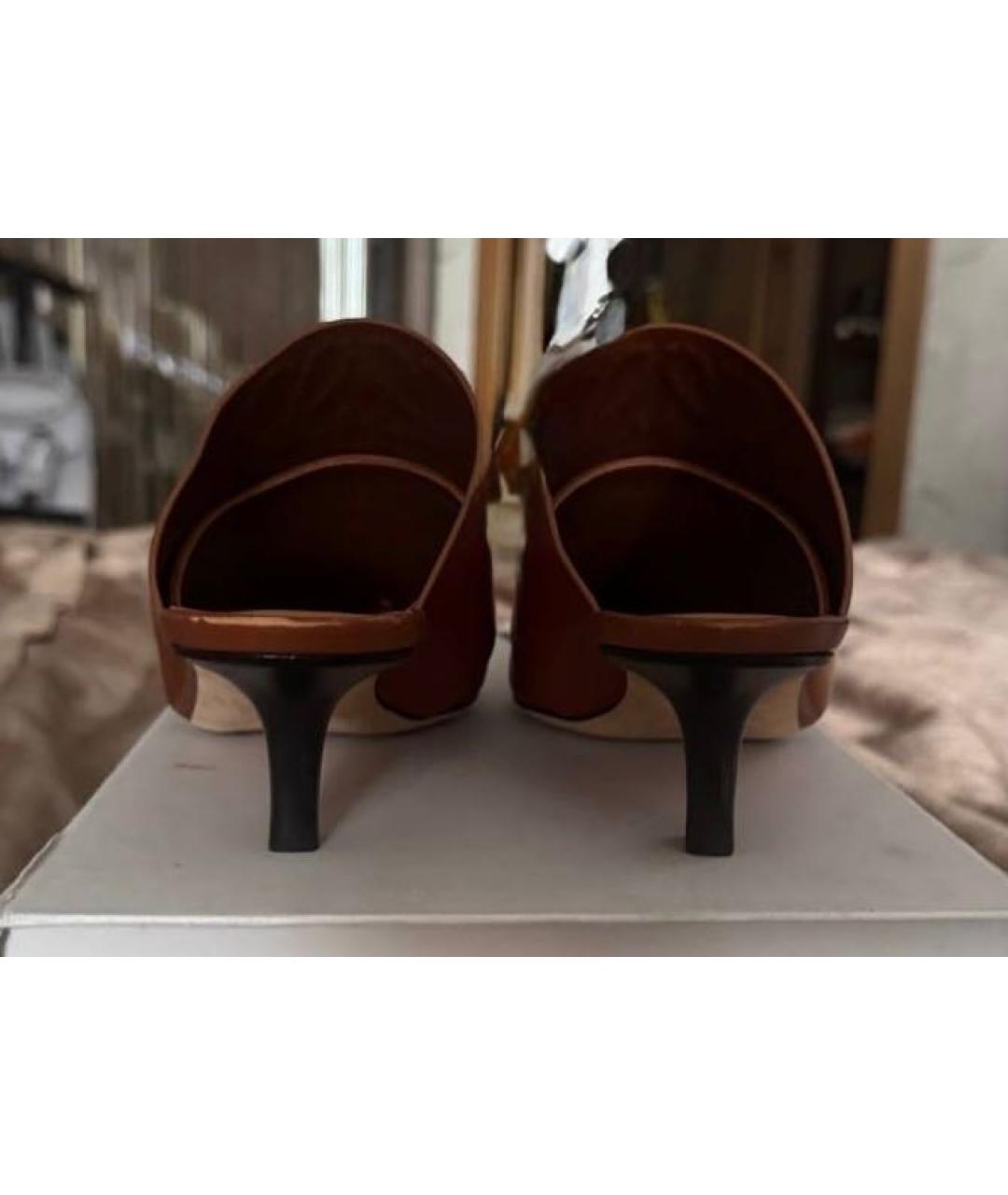 LOEWE Коричневые кожаные мюли, фото 4