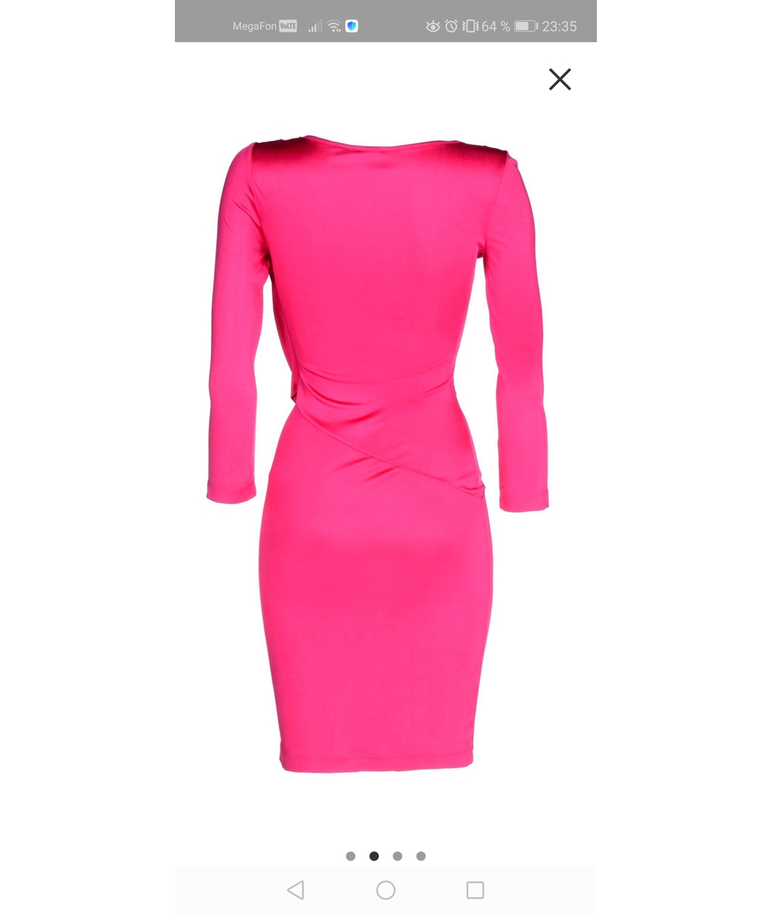 JUST CAVALLI Розовое вискозное повседневное платье, фото 2