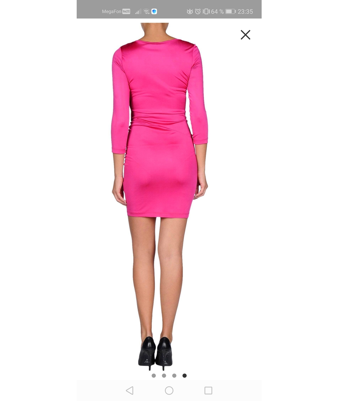 JUST CAVALLI Розовое вискозное повседневное платье, фото 4