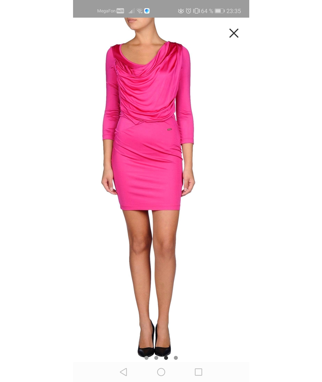 JUST CAVALLI Розовое вискозное повседневное платье, фото 3