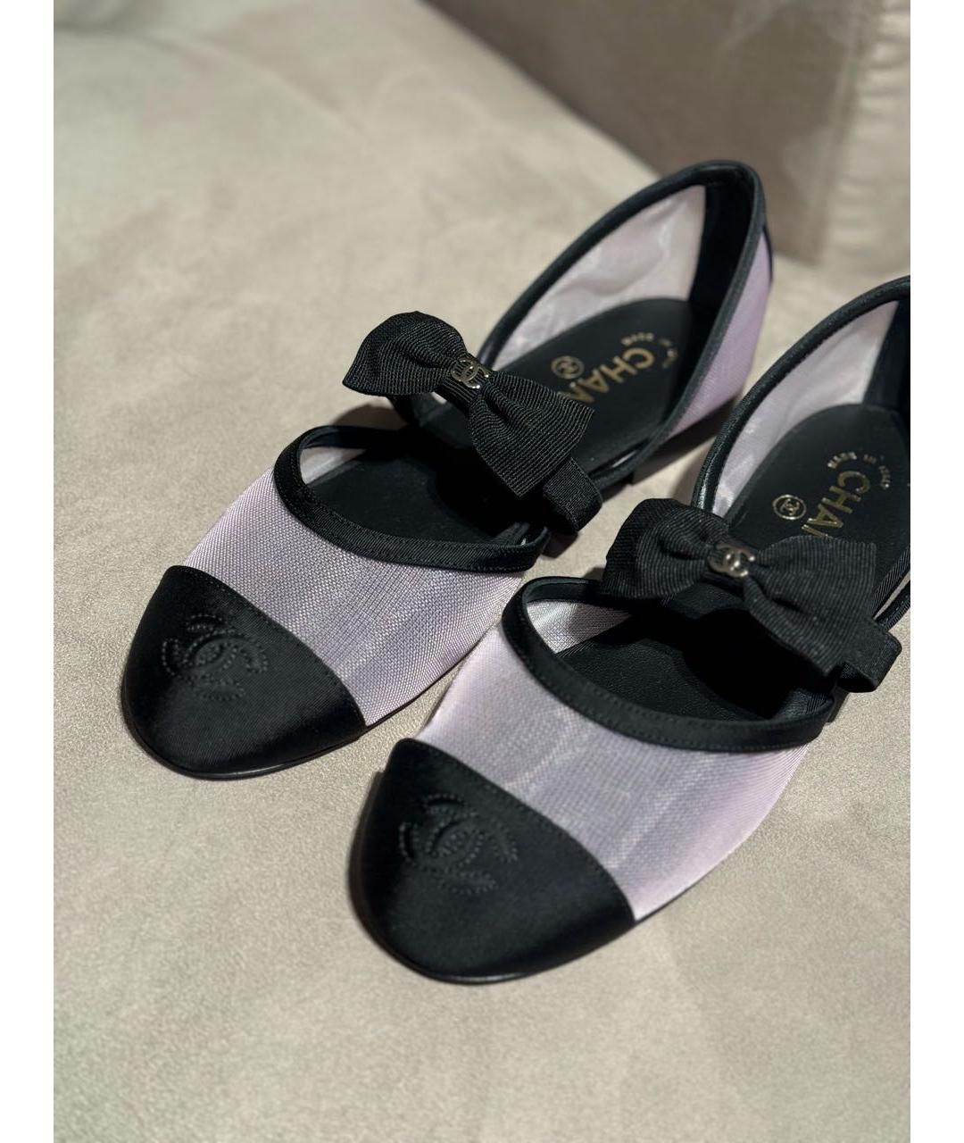 CHANEL Розовые синтетические балетки, фото 2