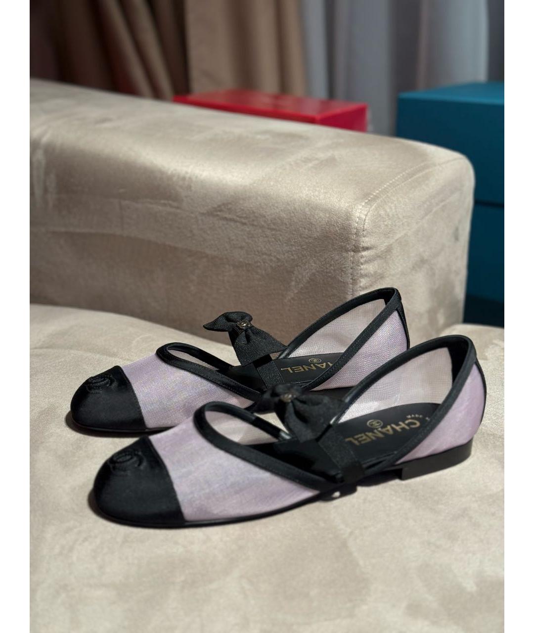 CHANEL Розовые синтетические балетки, фото 5
