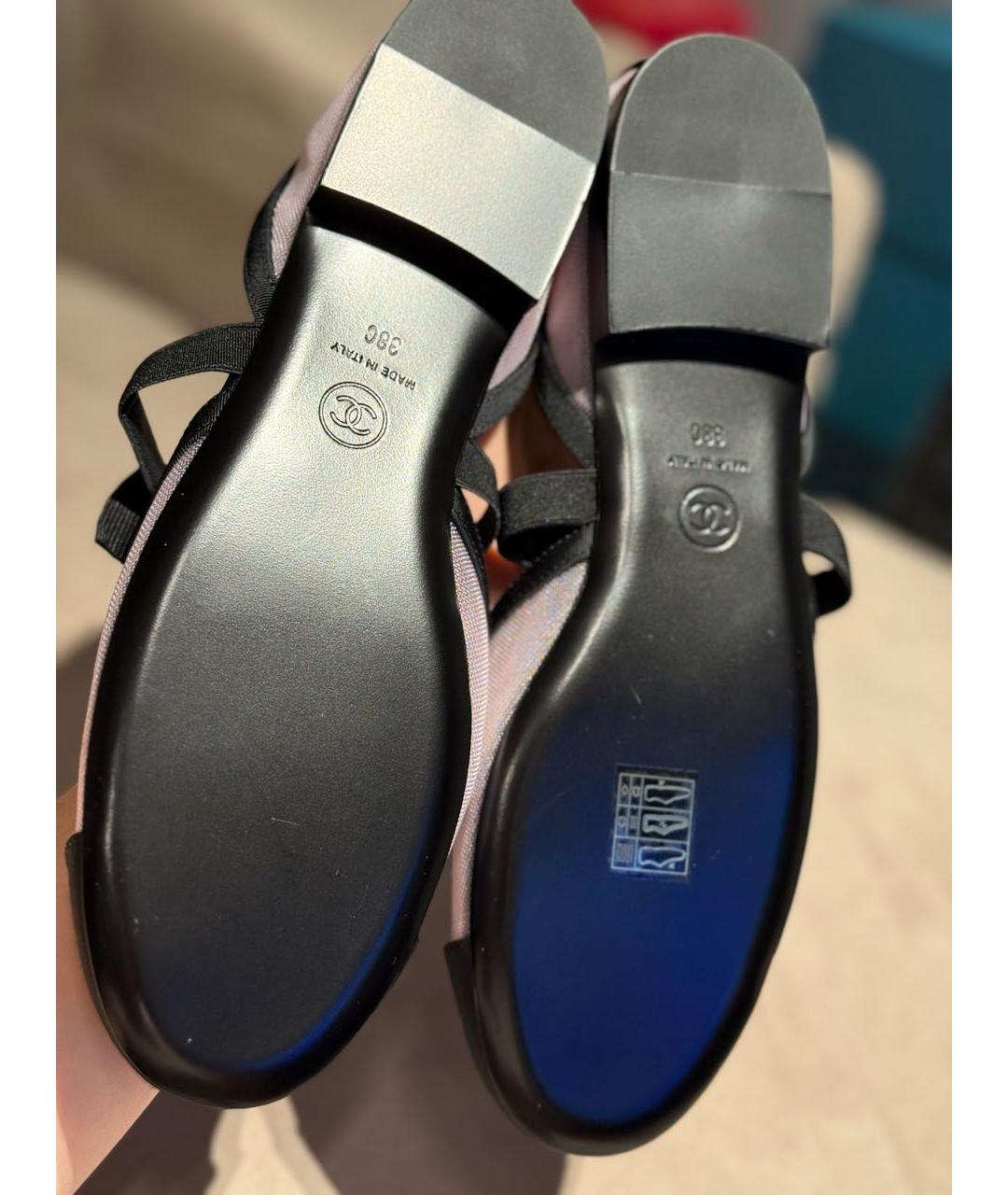 CHANEL Розовые синтетические балетки, фото 3