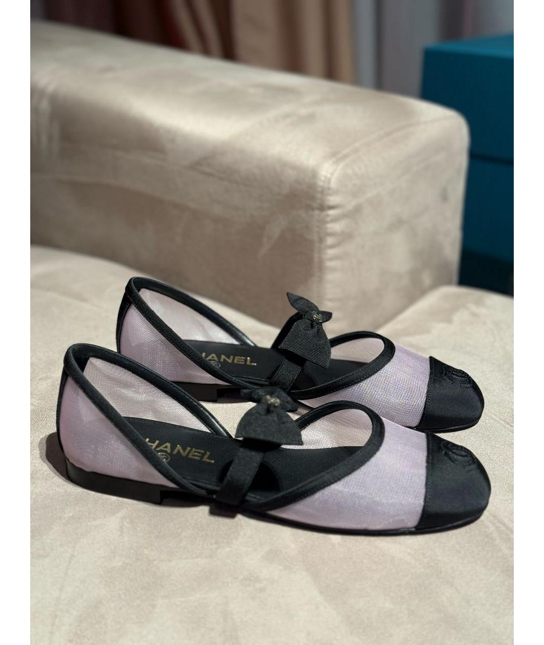 CHANEL Розовые синтетические балетки, фото 4