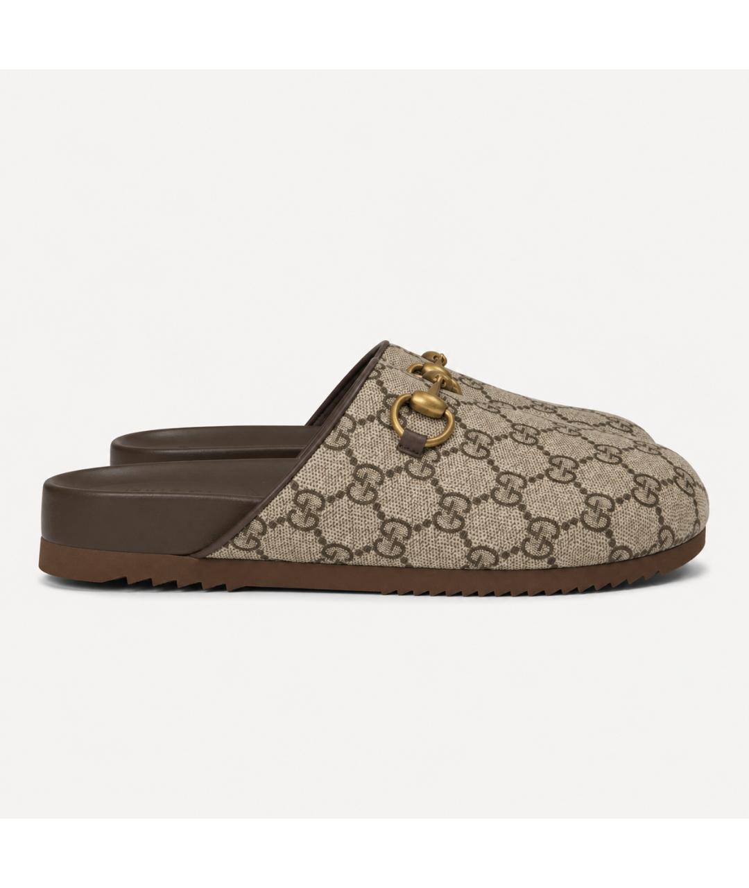 GUCCI Горчичные кожаные мюли, фото 8