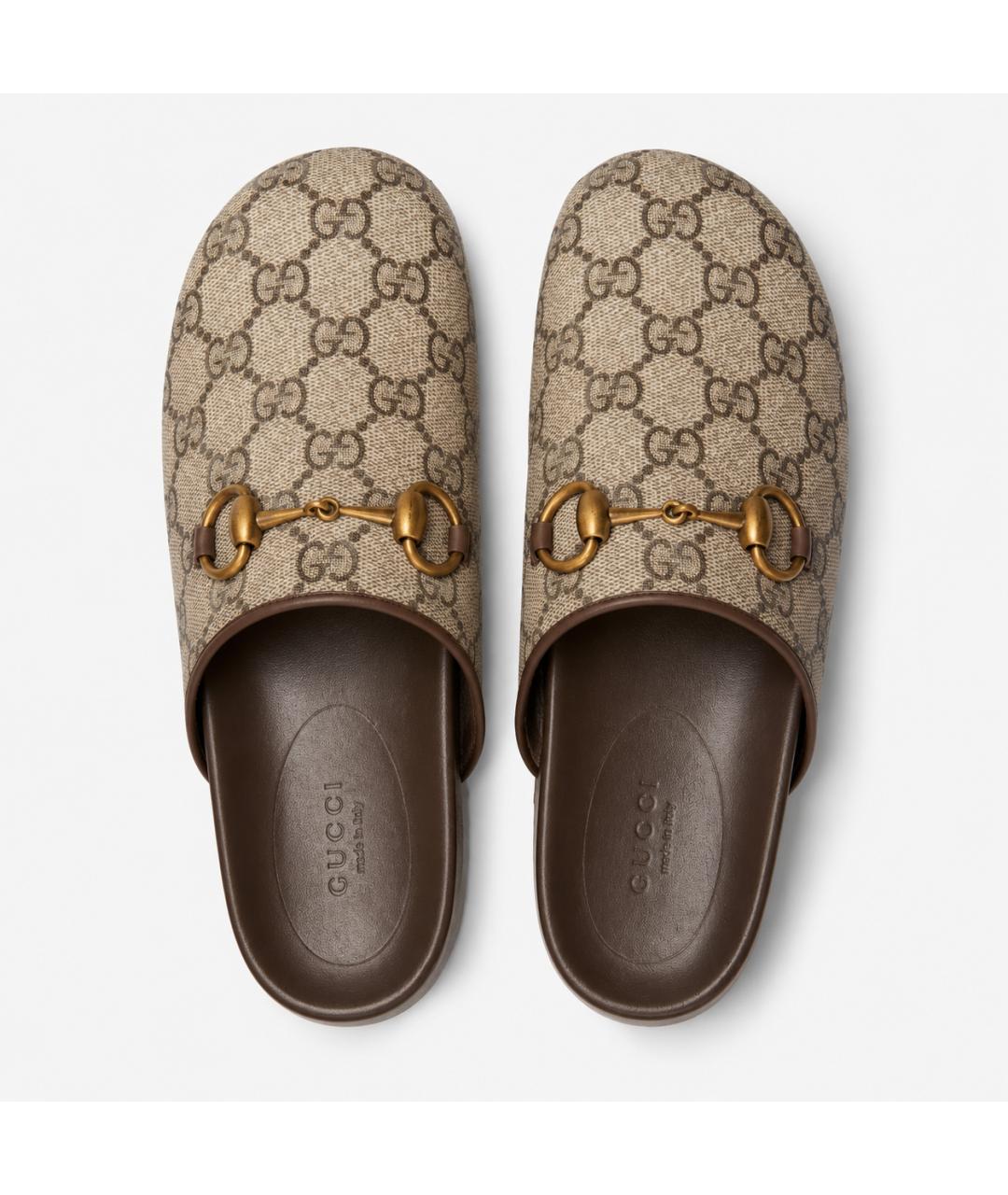 GUCCI Горчичные кожаные мюли, фото 3