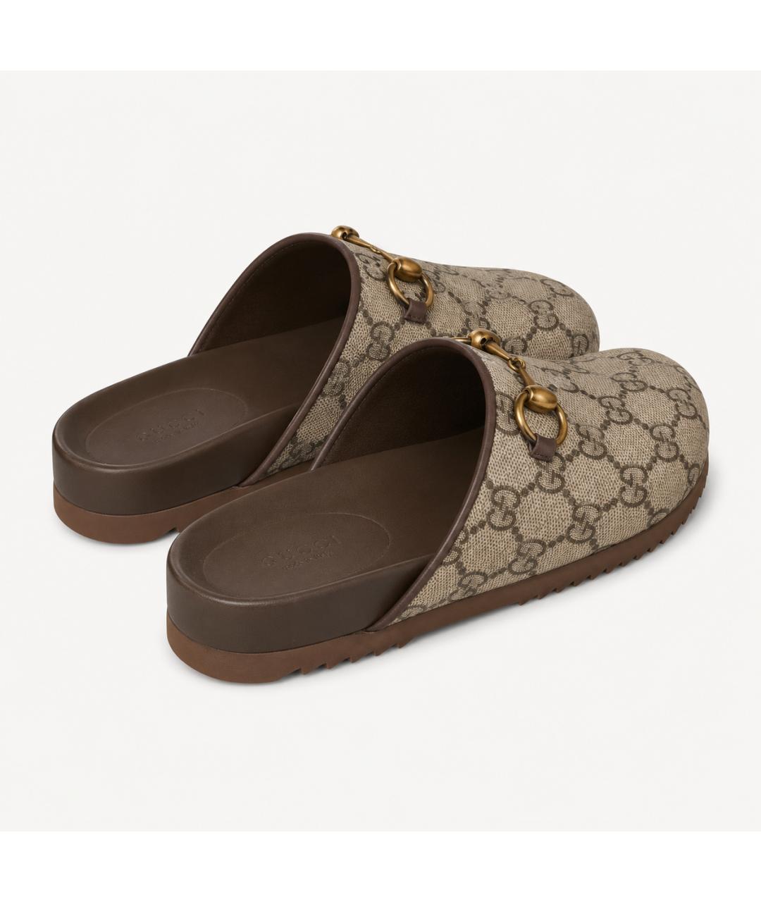 GUCCI Горчичные кожаные мюли, фото 4