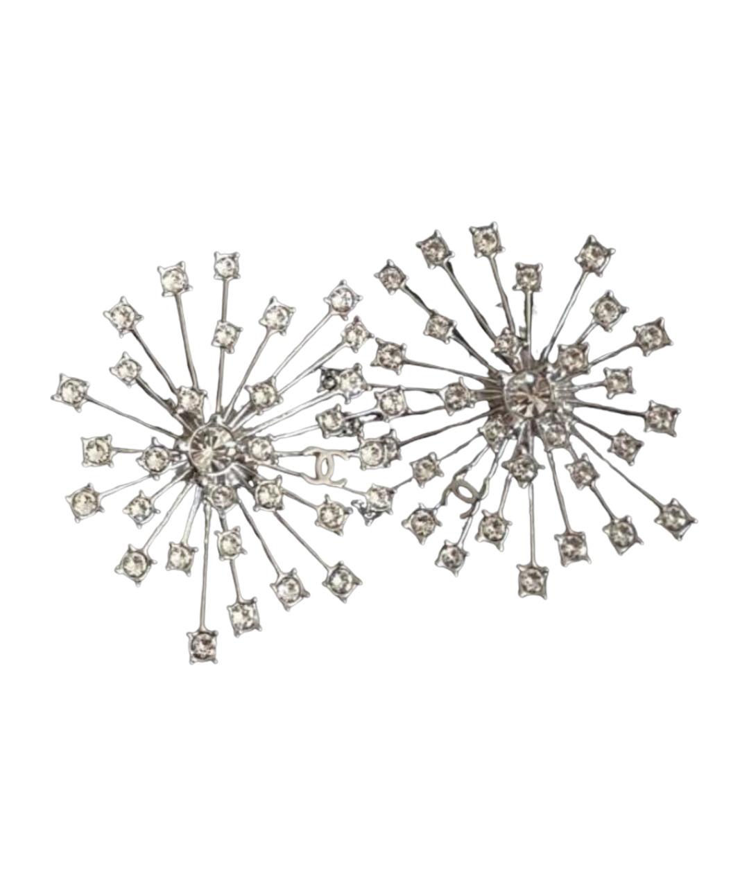 CHANEL Серебряные металлические серьги, фото 1