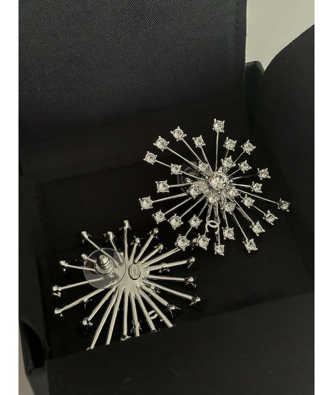 CHANEL Серебряные металлические серьги, фото 2