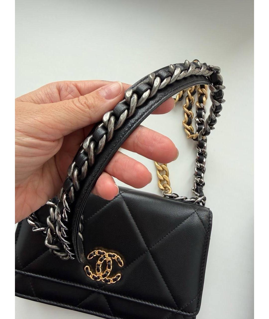 CHANEL Черная кожаная сумка через плечо, фото 4