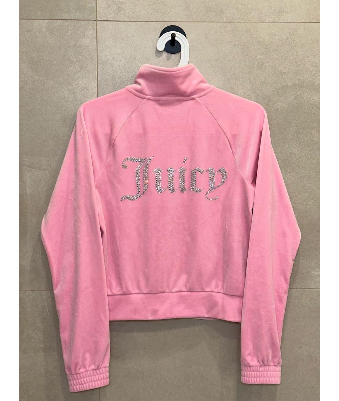JUICY COUTURE Розовый велюровый костюм с брюками, фото 2