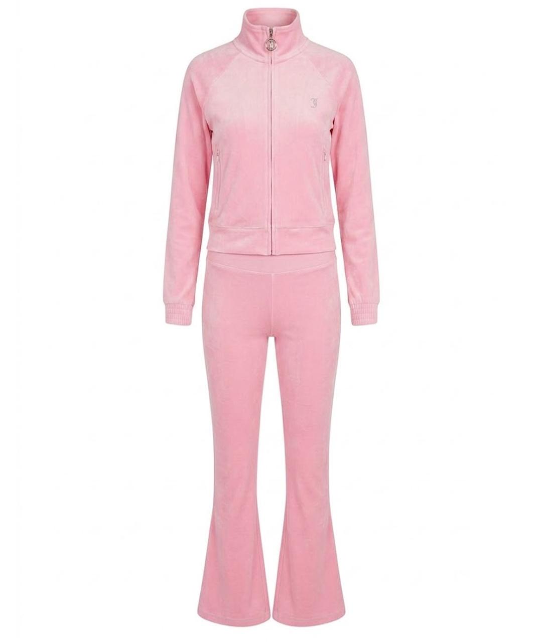 JUICY COUTURE Розовый велюровый костюм с брюками, фото 1