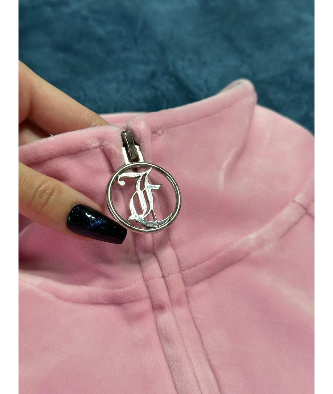 JUICY COUTURE Розовый велюровый костюм с брюками, фото 6
