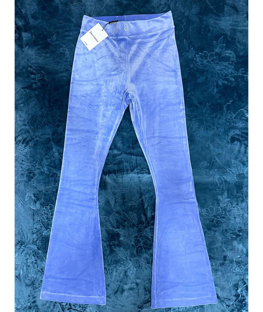 JUICY COUTURE Голубой велюровый костюм с брюками, фото 3