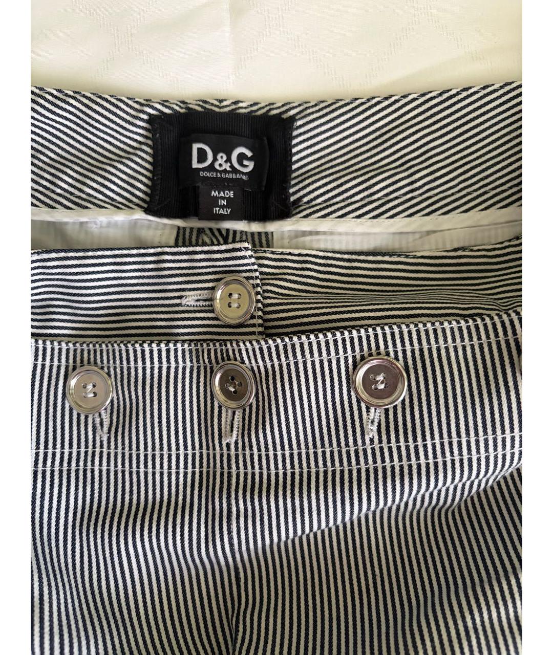 DOLCE&GABBANA Белые хлопковые брюки узкие, фото 3