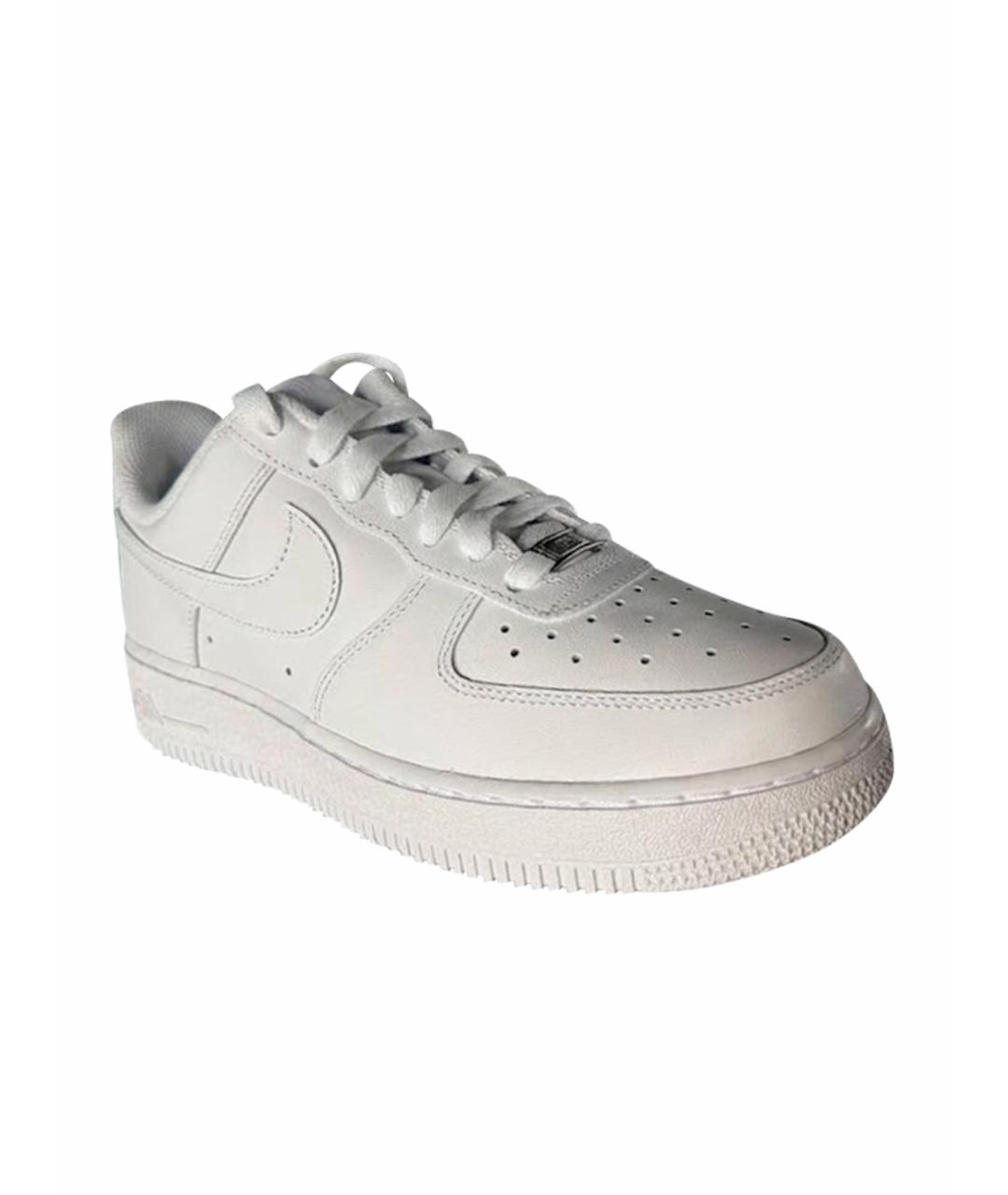 NIKE Белые кожаные низкие кроссовки / кеды, фото 1