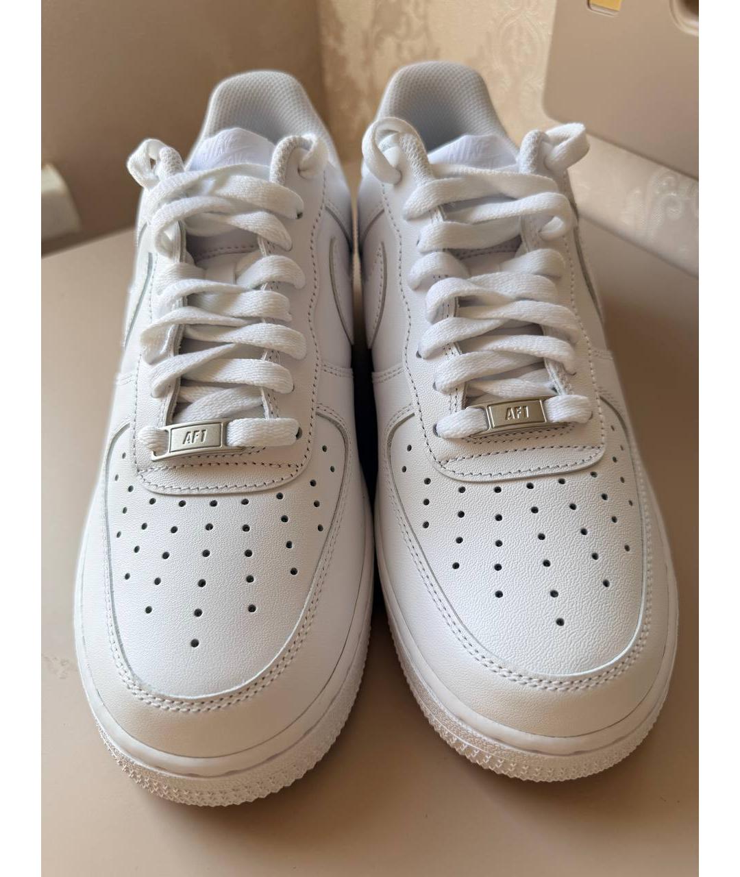 NIKE Белые кожаные низкие кроссовки / кеды, фото 3