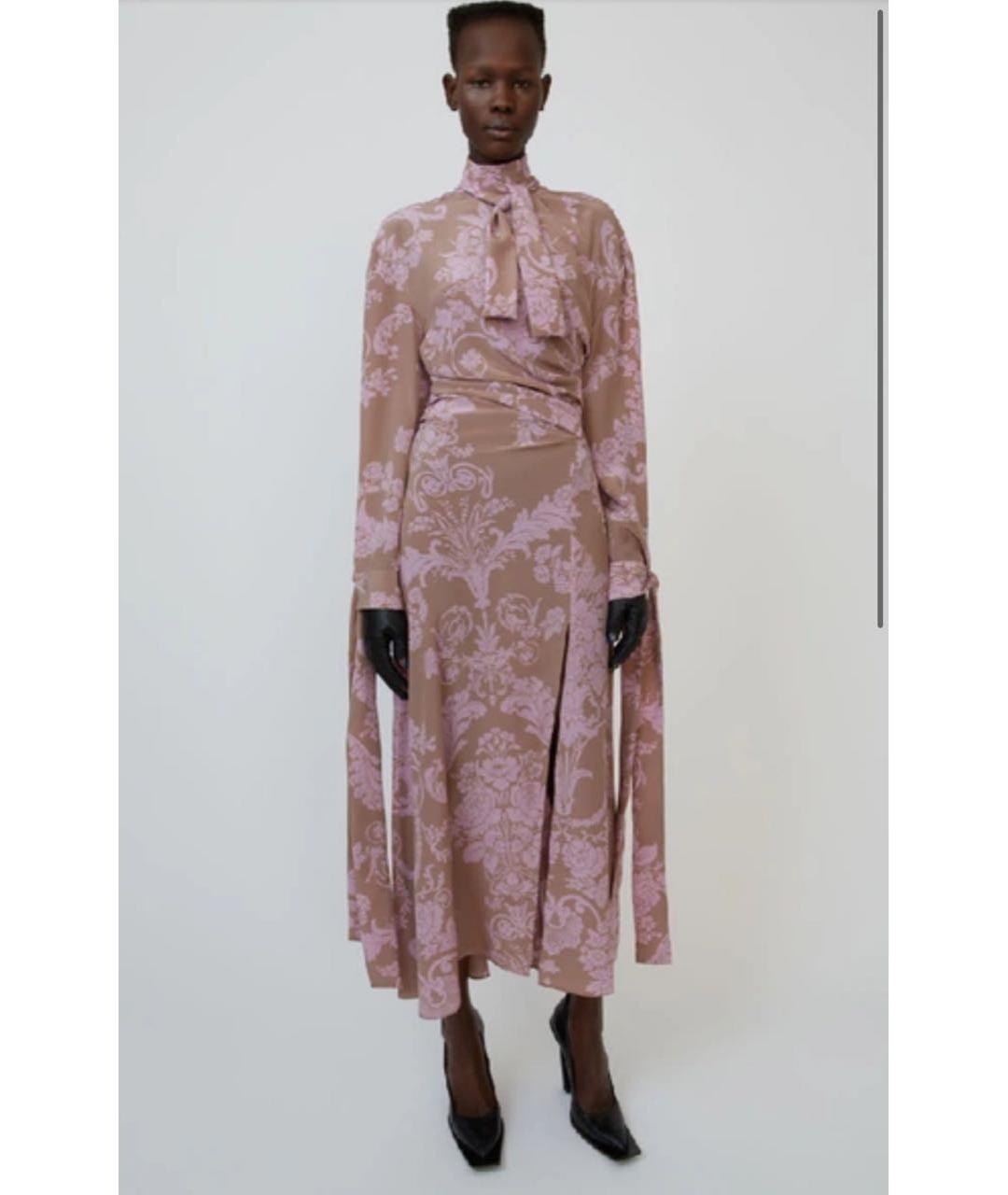 ACNE STUDIOS Мульти шелковое коктейльное платье, фото 7