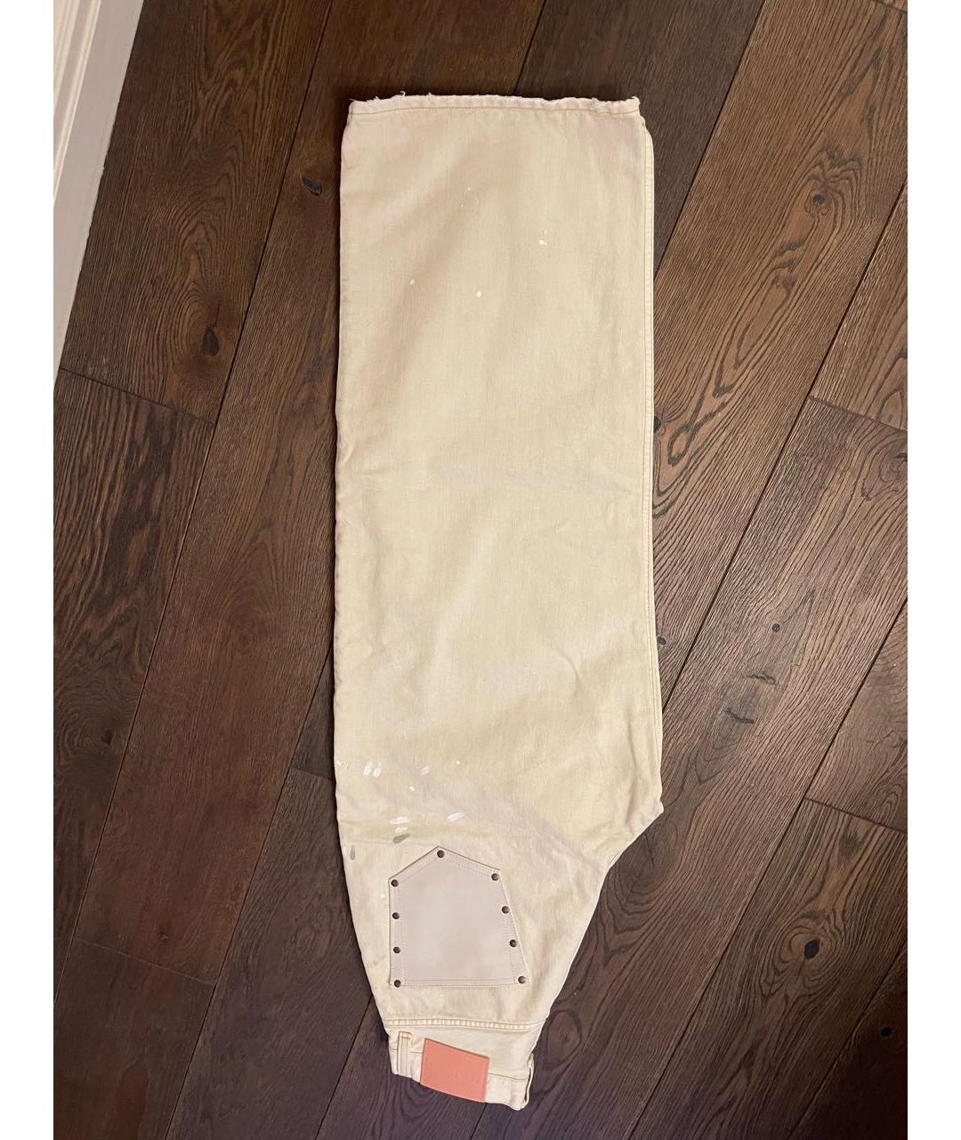 ACNE STUDIOS Бежевые хлопковые прямые джинсы, фото 5