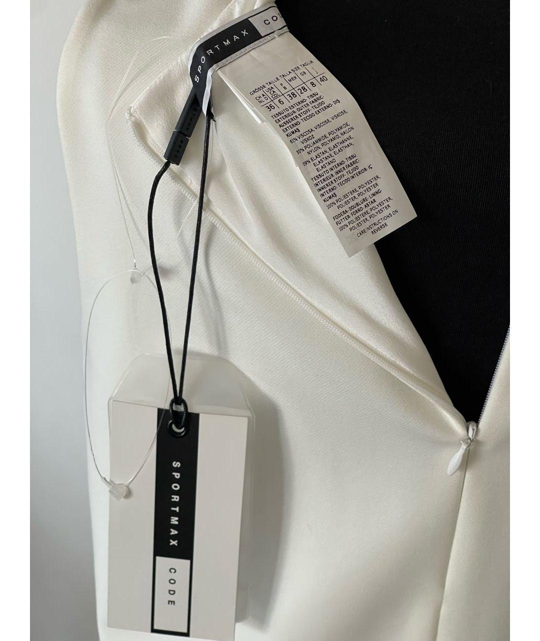 SPORTMAX Белая вискозная блузы, фото 3