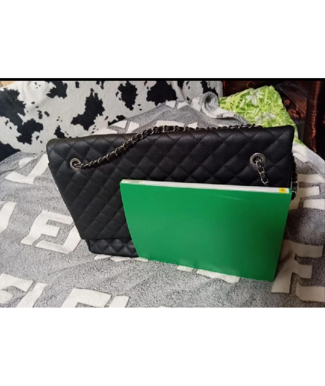 CHANEL Черная кожаная дорожная/спортивная сумка, фото 8