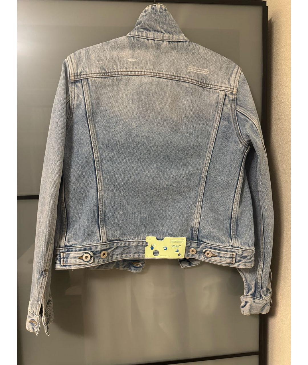 OFF-WHITE Голубая хлопковая куртка, фото 2