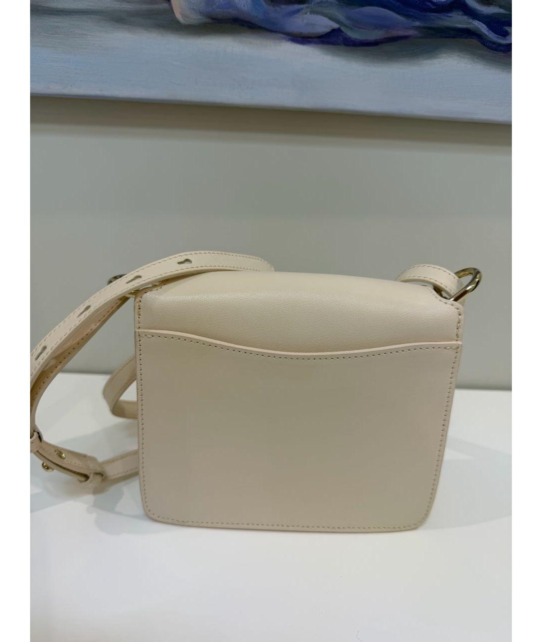 FURLA Бежевая кожаная сумка через плечо, фото 3