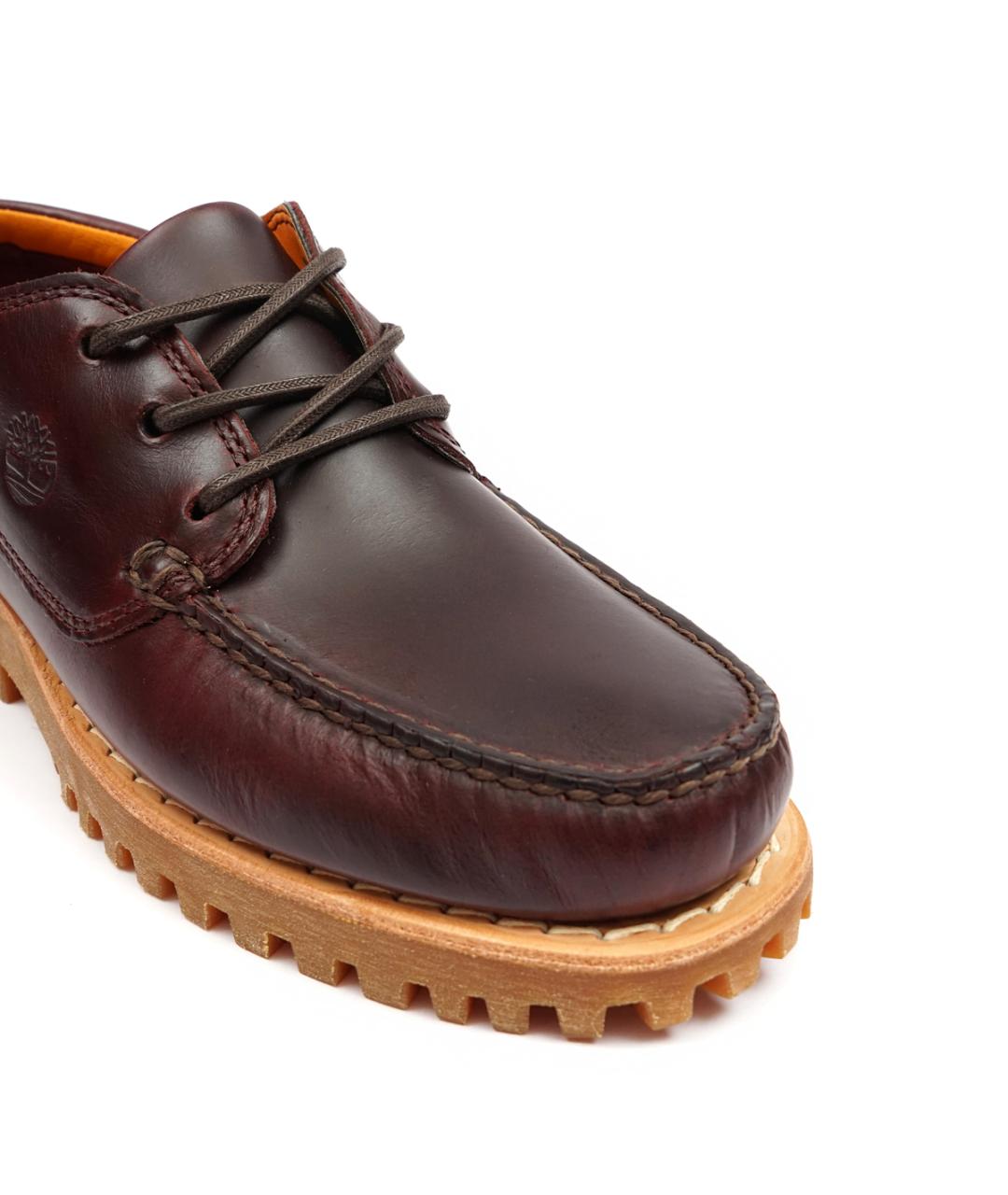 TIMBERLAND Бордовые кожаные низкие ботинки, фото 5