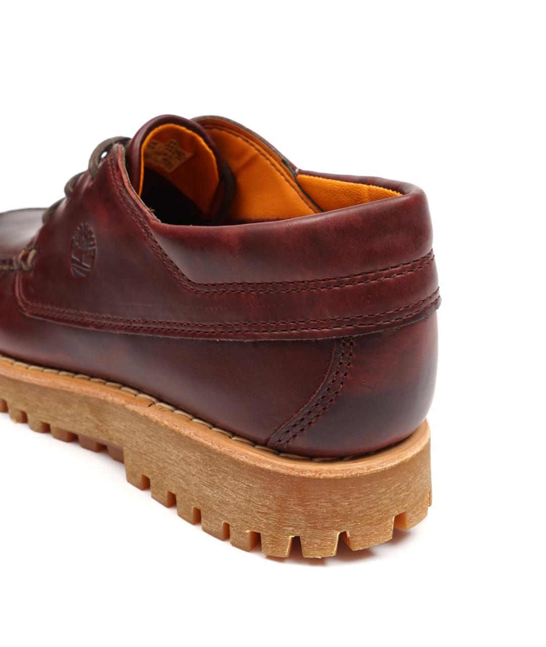 TIMBERLAND Бордовые кожаные низкие ботинки, фото 6