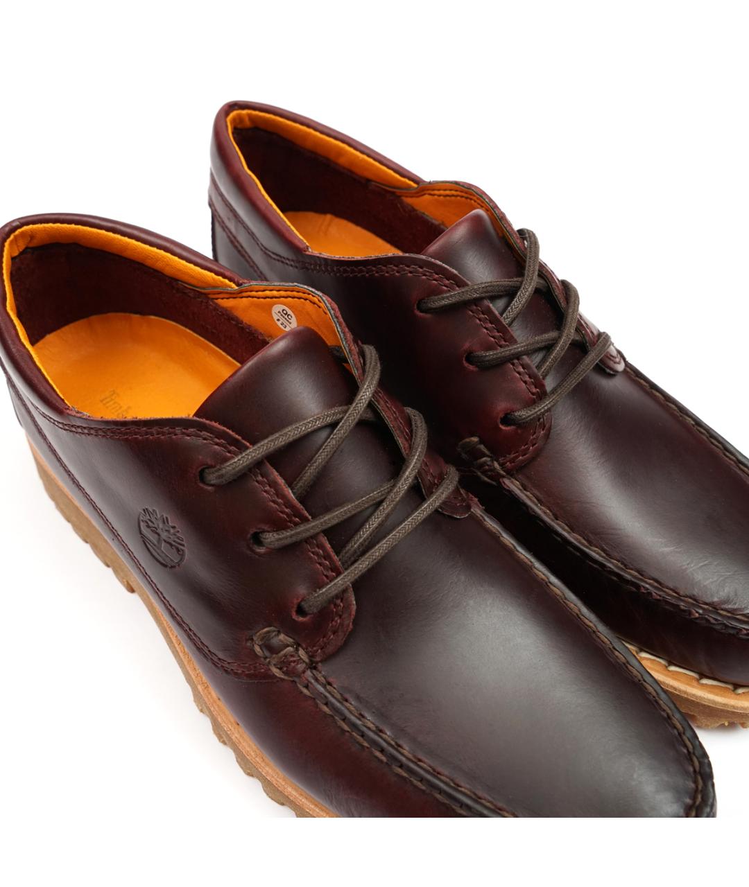 TIMBERLAND Бордовые кожаные низкие ботинки, фото 8