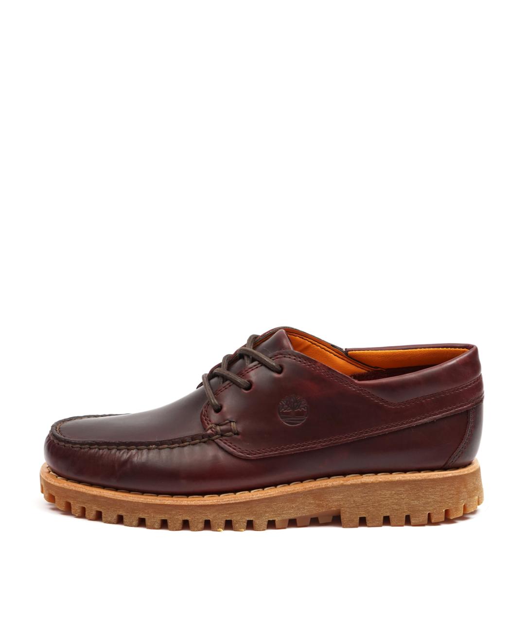 TIMBERLAND Бордовые кожаные низкие ботинки, фото 10