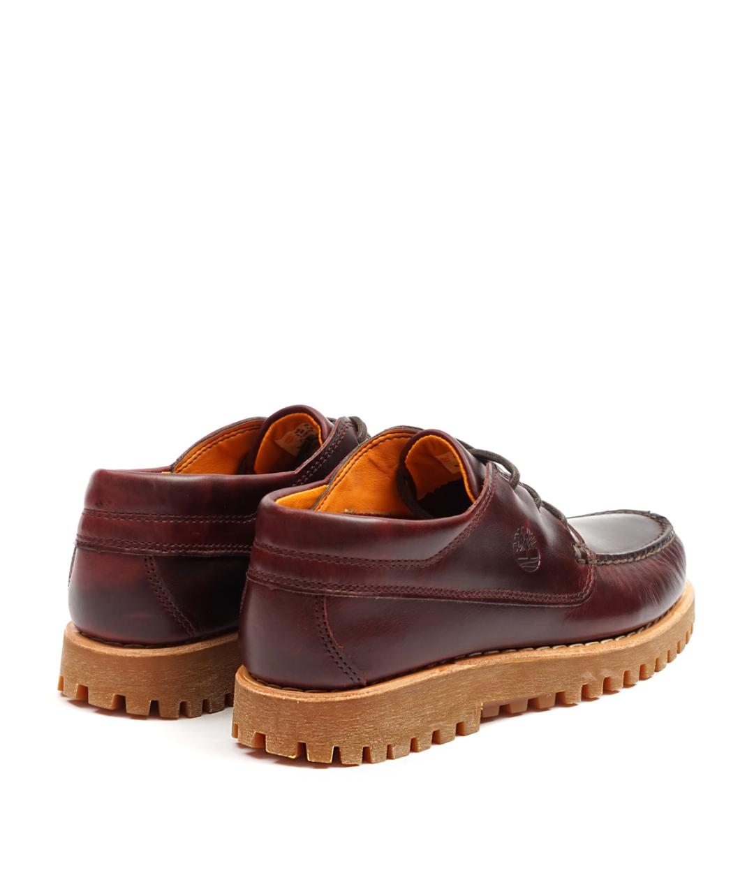 TIMBERLAND Бордовые кожаные низкие ботинки, фото 3