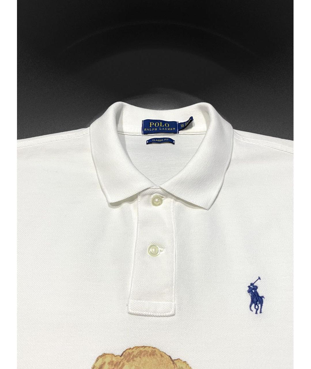 POLO RALPH LAUREN Белая хлопковая футболка, фото 4