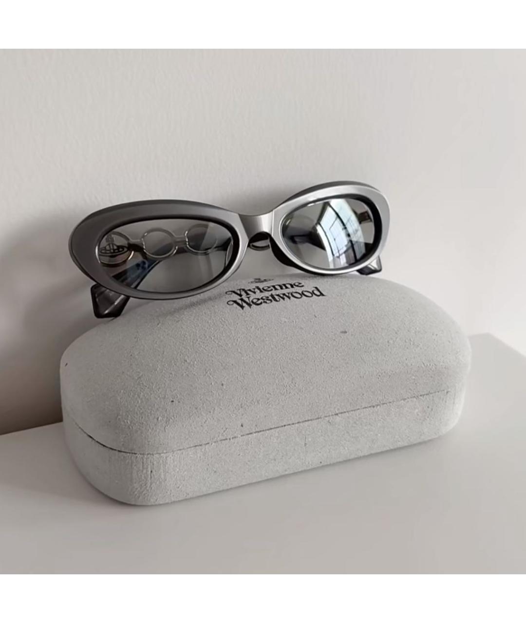VIVIENNE WESTWOOD Серые пластиковые солнцезащитные очки, фото 5
