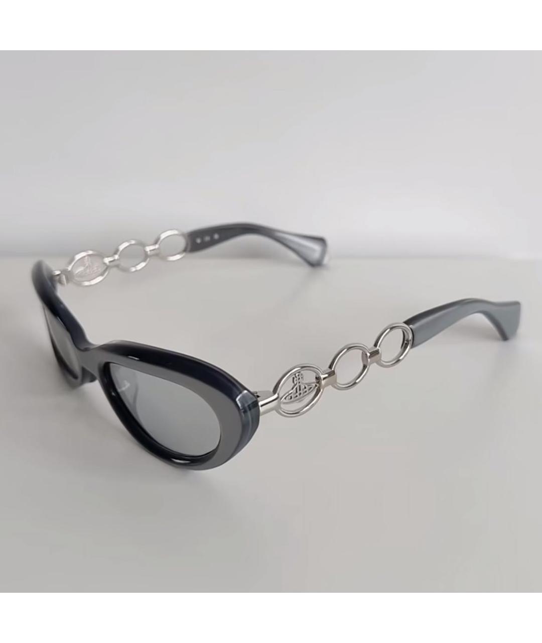VIVIENNE WESTWOOD Серые пластиковые солнцезащитные очки, фото 8