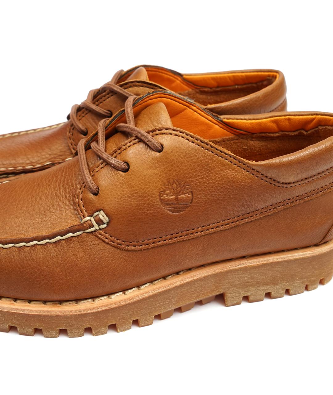 TIMBERLAND Коричневые кожаные низкие ботинки, фото 7