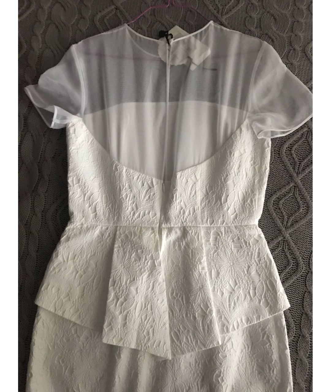 BLUGIRL Белое полиэстеровое коктейльное платье, фото 3