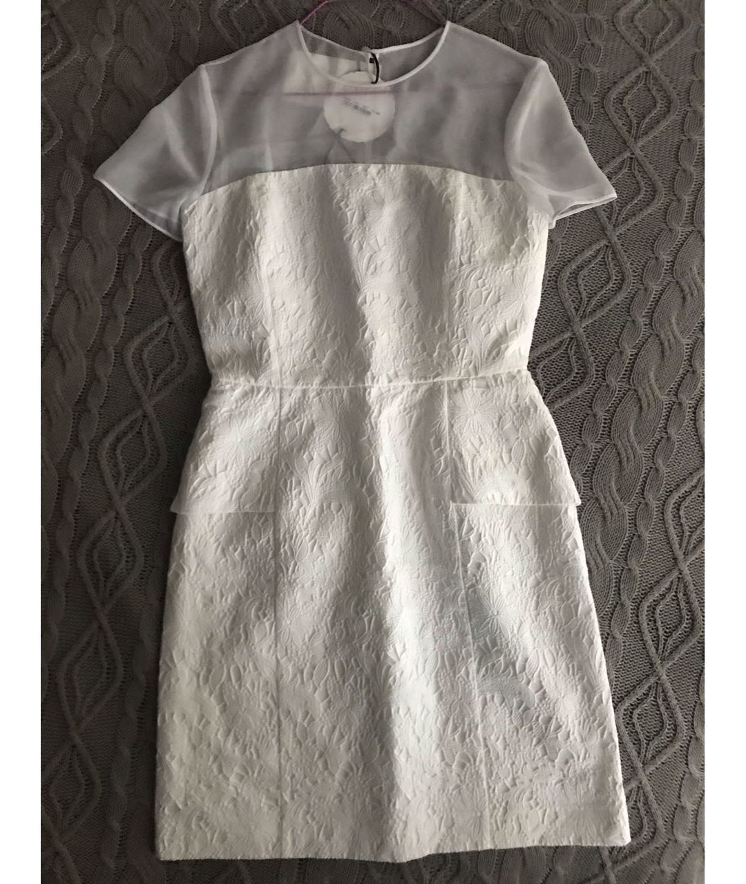 BLUGIRL Белое полиэстеровое коктейльное платье, фото 8