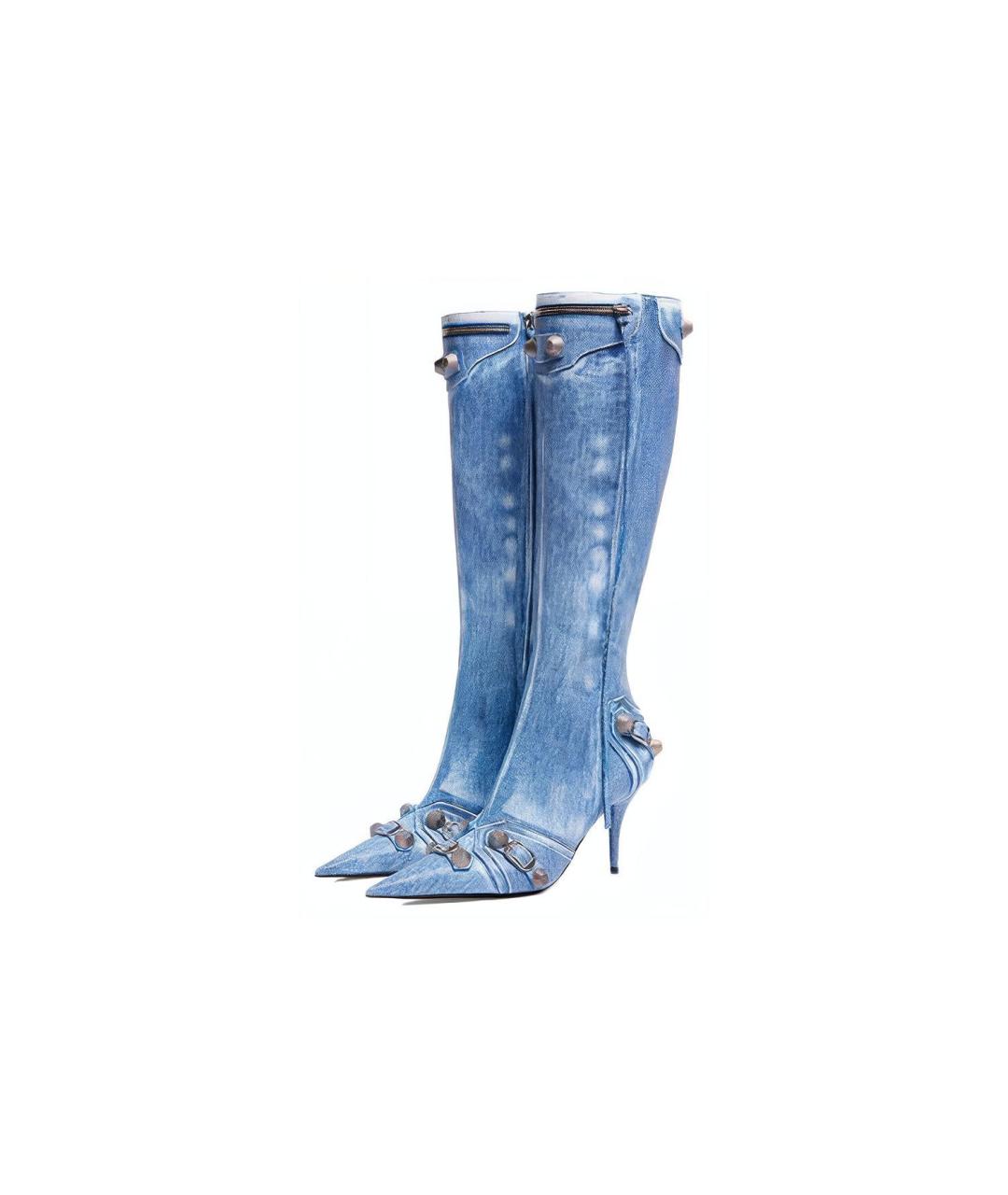 BALENCIAGA Синие сапоги, фото 2