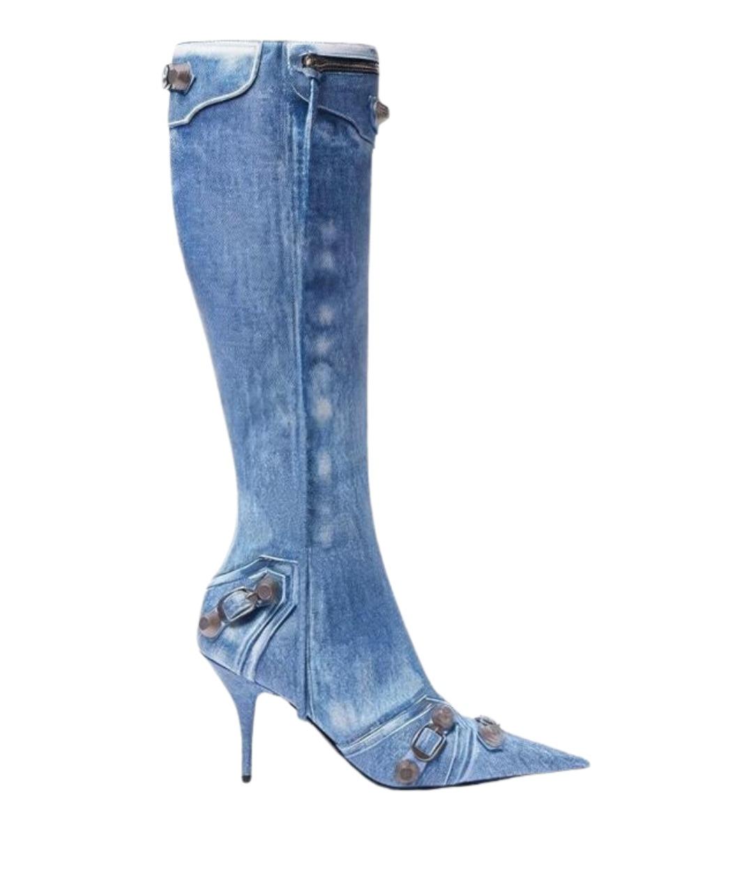 BALENCIAGA Синие сапоги, фото 1