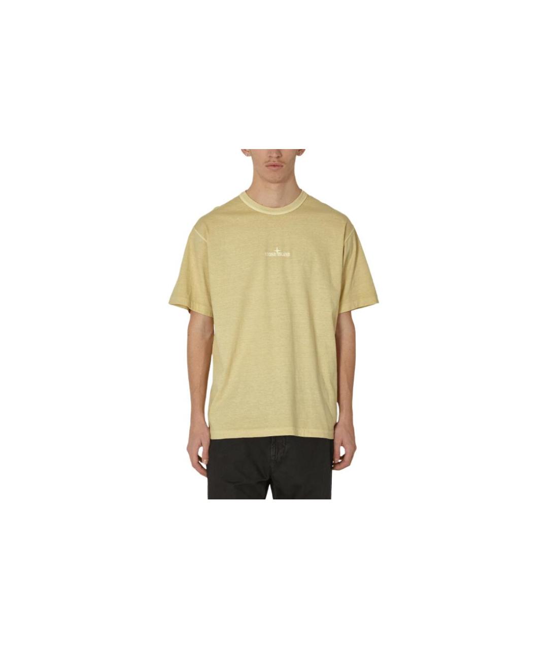 STONE ISLAND Бежевая футболка, фото 5