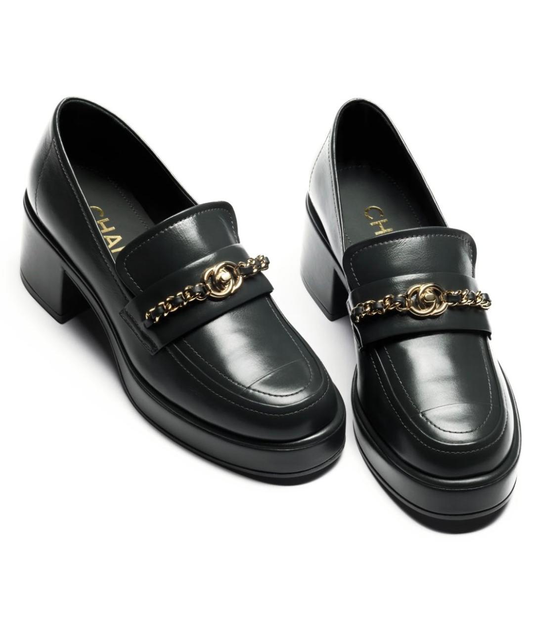 CHANEL Черные туфли из лакированной кожи, фото 2