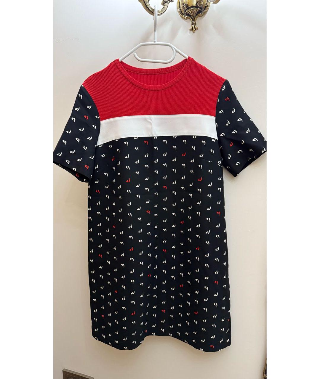 PINKO Черное вискозное повседневное платье, фото 4