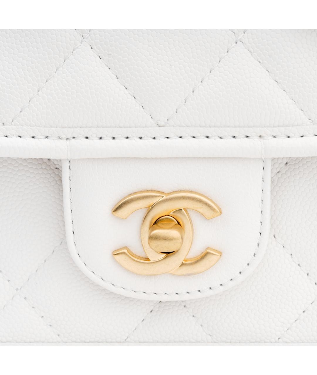 CHANEL Белая сумка через плечо, фото 5