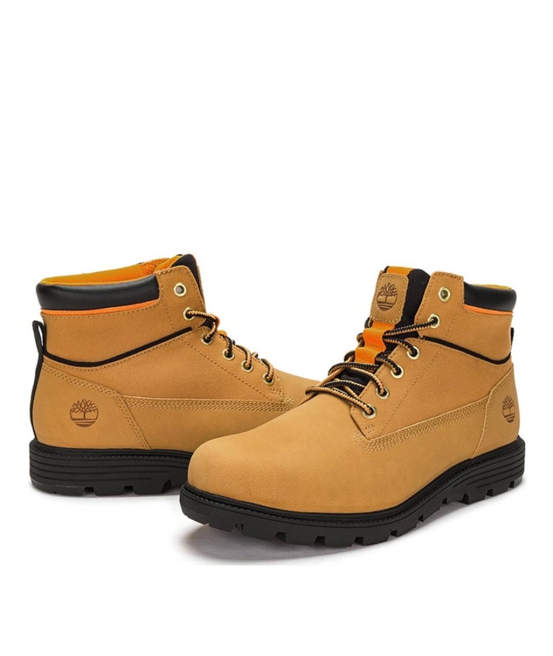 TIMBERLAND Горчичные нубуковые высокие ботинки, фото 5
