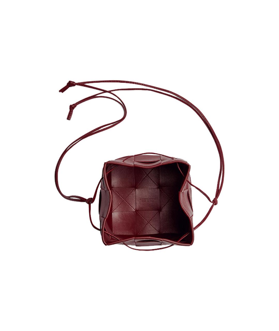 BOTTEGA VENETA Бордовая кожаная сумка через плечо, фото 3